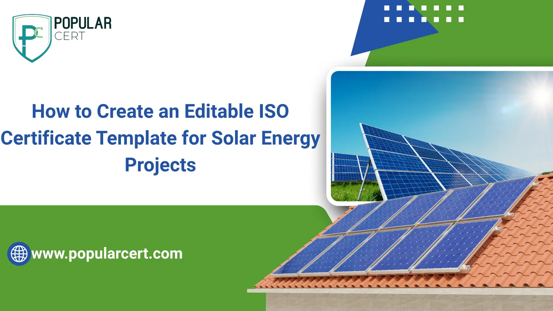 how to create an editable iso certificate template for solar energy projects.